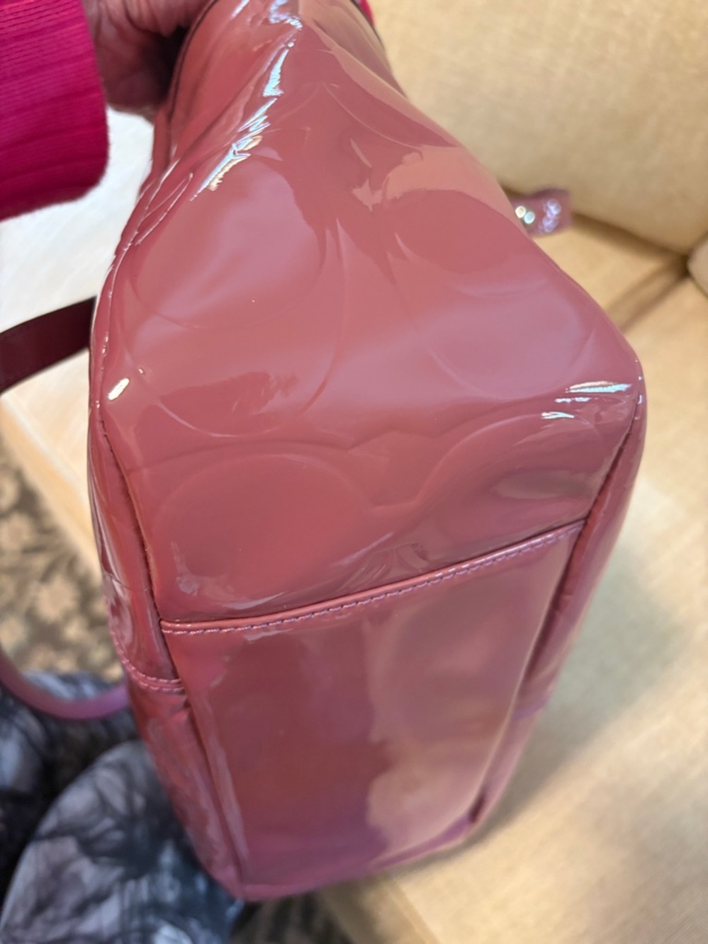 Coach Patent Leather Tote in Berry Pink - Picture 9 of 17